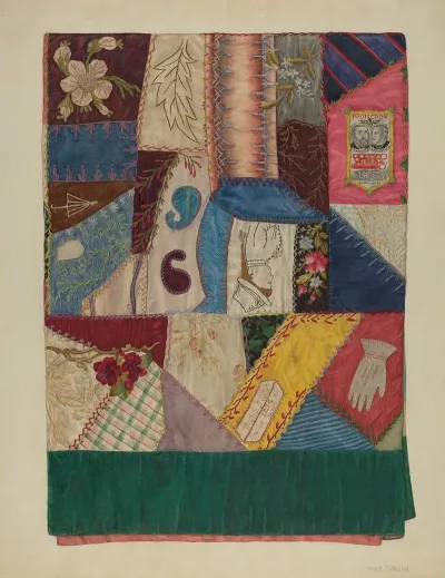 Crazy Quilt Section Of