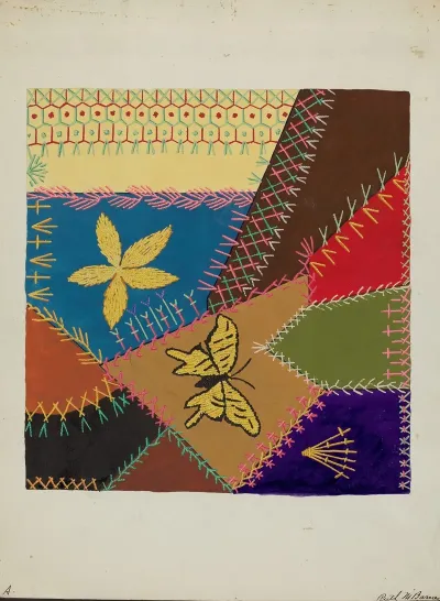 Crazy Quilt Section