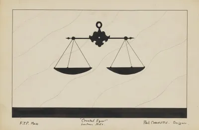 Created Equal Sketch No 3 Lantern Slide Bw