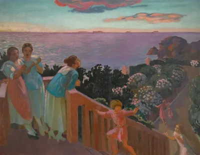 Crepuscule Aux Hortensias