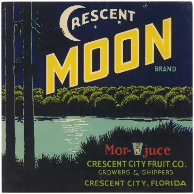 Crescent Moon Brand Fruit Label 2