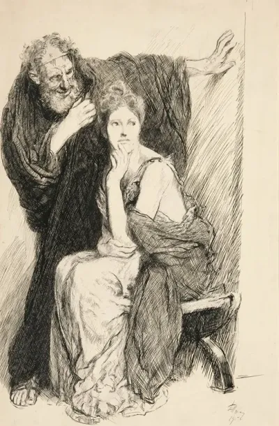 Cressida And Her Uncle From Troilus And Cressida