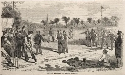 Cricket Players On Boston Common