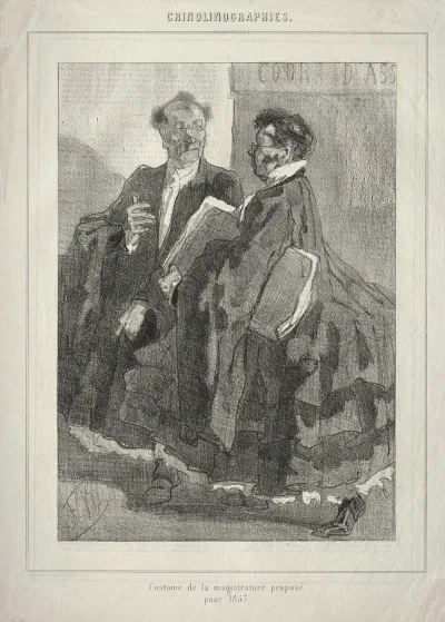 Crinolinographies Costume De La Magistrature Propose Pour 1857