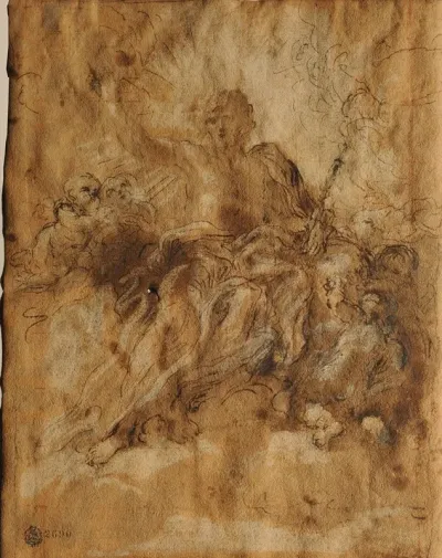 Cristo En Una Gloria De Angeles