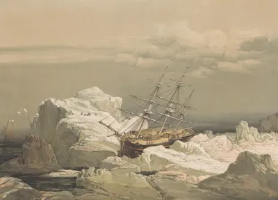Critical Position Of H M S Investigator On The North Coast Of Baring Island August 20 1851