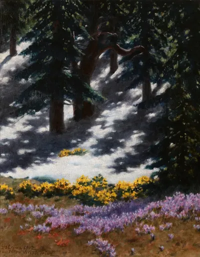 Crocuses And Marsh Marigolds