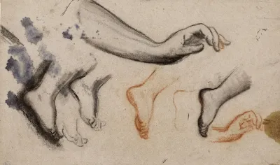 Croquis De Bras Gauche Et Diverses Esquisses De Pieds