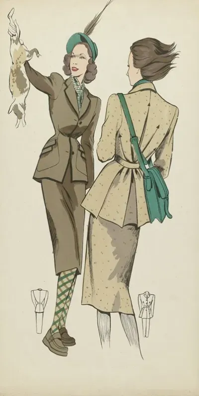 Croquis Elegants Tailleur Impeccabl
