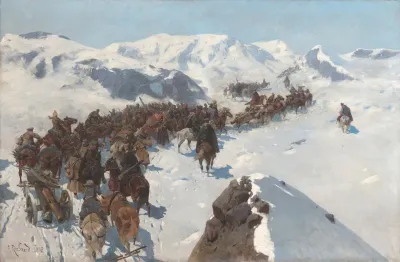 Crossing By Argutinsky Through The Snowy Mountains Of The Caucasus In 1853