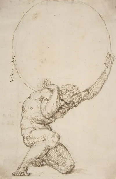 Crouching Figure Of Atlas