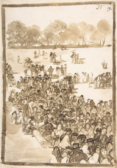 Crowd In A Park
