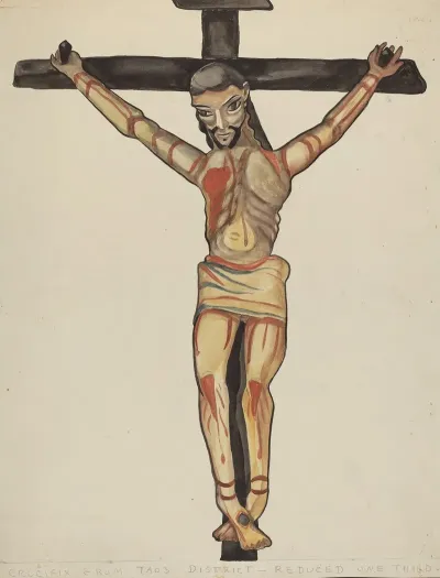 Crucifix From Vicinity Of Taos