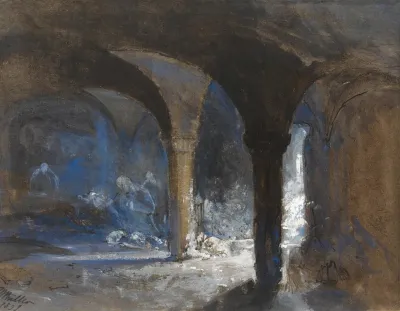Crypt Of The Bishops Palace During The Bristol Riots