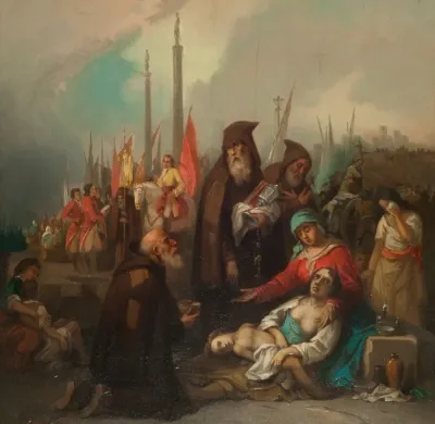 Cuadro Historico Auxilio A Unos Apestados