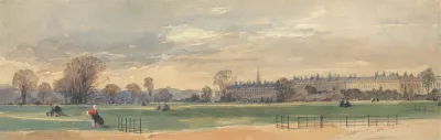 Cumberland Terrace Regents Park A View Looking Toward Gloucester Gate A Troop Of Life Guards Exercising To The Right