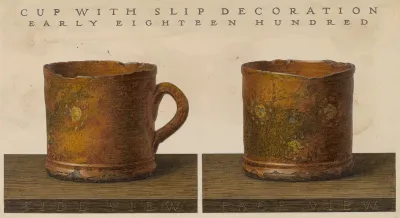 Cup With Slip Decoration