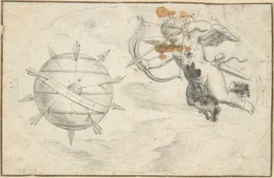 Cupid Shooting Arrows At The World Globe