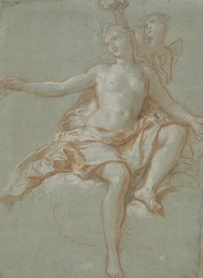 Cupid Stealing Venus Floral Crown