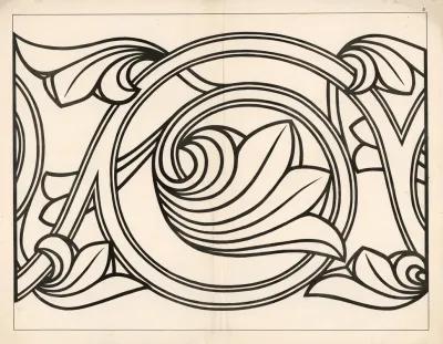Curved Leaf Motif