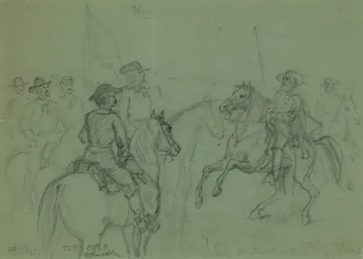 Custer Receiving Flag Of Truce