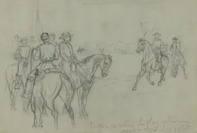 Custer Receiving The Flag Of Truce