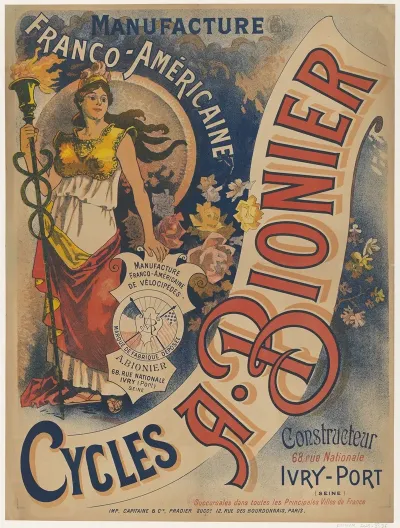 Cycles A Bionier Manufacture Franco Americaine Constructeur 68 Rue Nationale Ivry Port Seine