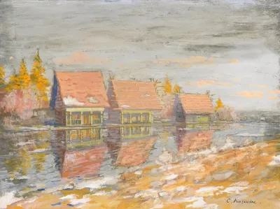 Dachas On The River Bank