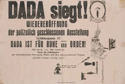 Dada Siegt Wiedereroffnung Der Polizeilich Geschlossenen Ausstellung Schildergasse 37