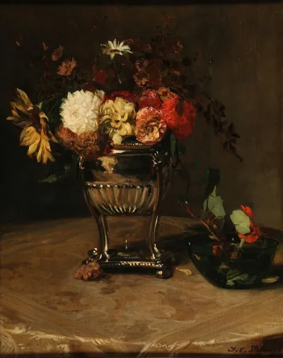 Dahlias Et Capucines A Lurne Dargent