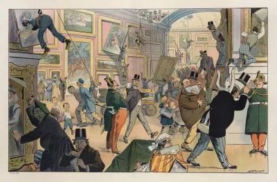 Daily Scene In The Louvre