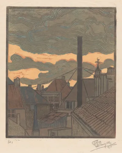 Daken En Schoorstenen In Middelburg