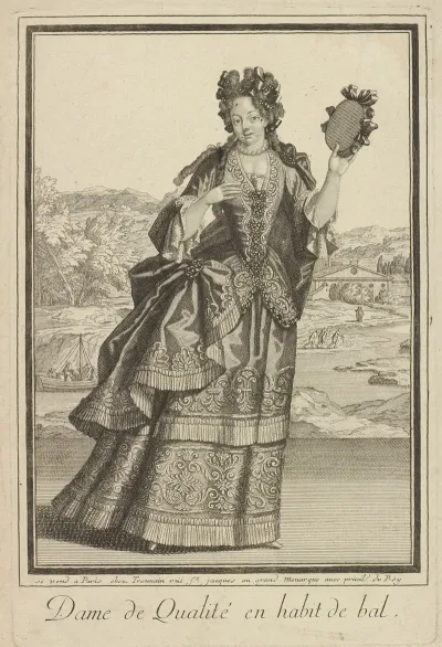 Dame De Qualite En Habit De Bal