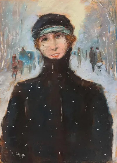 Dame Im Schnee