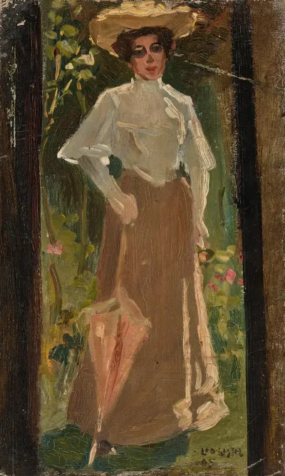 Dame Met Parasol