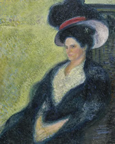 Dame Mit Federhut 2