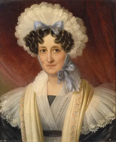 Dame Mit Spitzenhaube