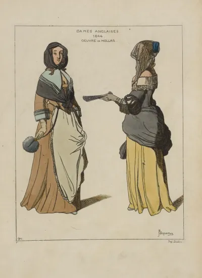 Dames Anglaises 1644 Oeuvre De Hollar