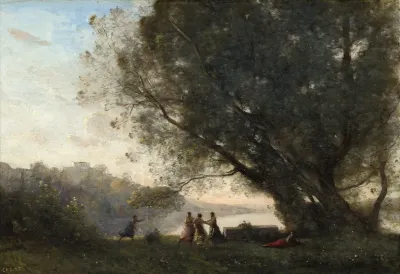 Dance Under The Trees At The Edge Of The Lake