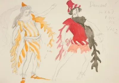 Dancers Costume Sketch For Henry Irvings Planned Production Of King Richard Ii