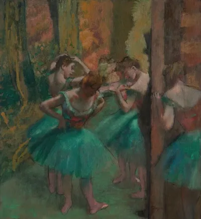 Dancers Pink And Green