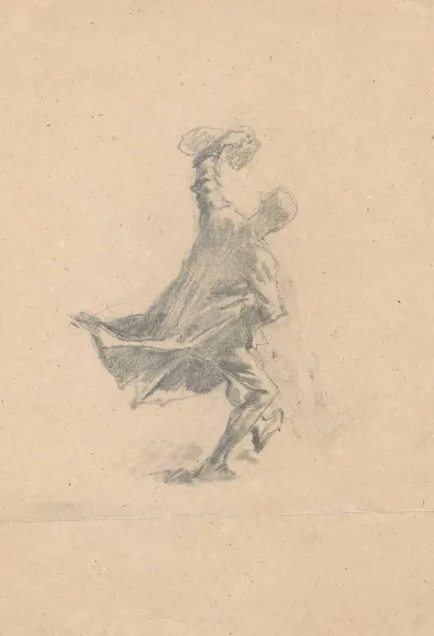 Dancing Cossack Study Of A Figure For The Painting The Lisowczycy Camp