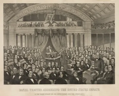 Daniel Webster Addressing The United States Senate In The Great Debate Of The Constitution And The Union 1850