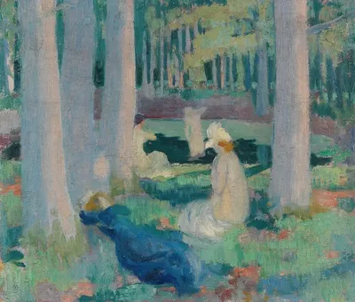 Dans La Foret Baignade A La Mare Aux Canes