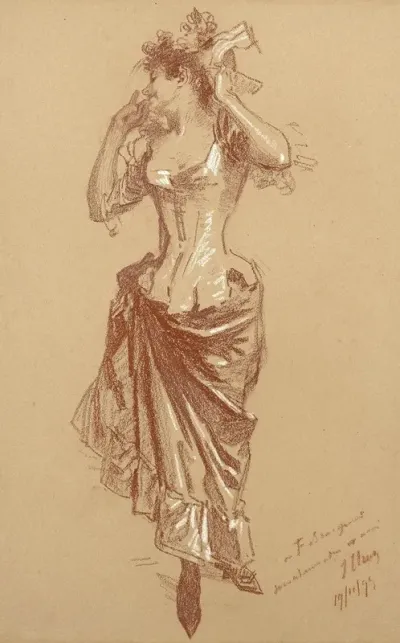 Danseuse Et Jeune Femme En Jupon