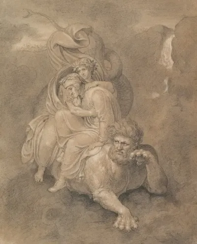 Dante And Virgil On The Back Of Geryon