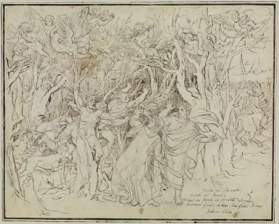 Dante Und Virgil Im Wald Der Selbstmorder Dante Inferno Canto 13