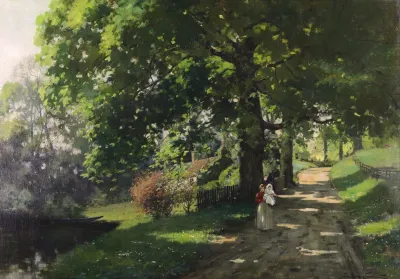 Dappled Light On The Woodland Path