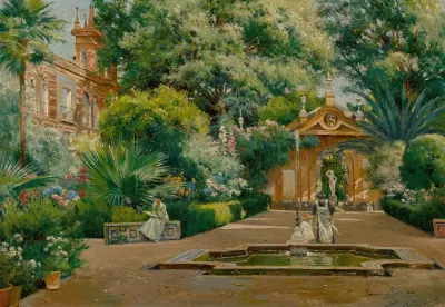 Dappled Sunlight In A Garden