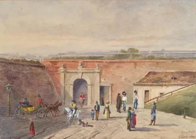 Das Alte Burgtor In Wien